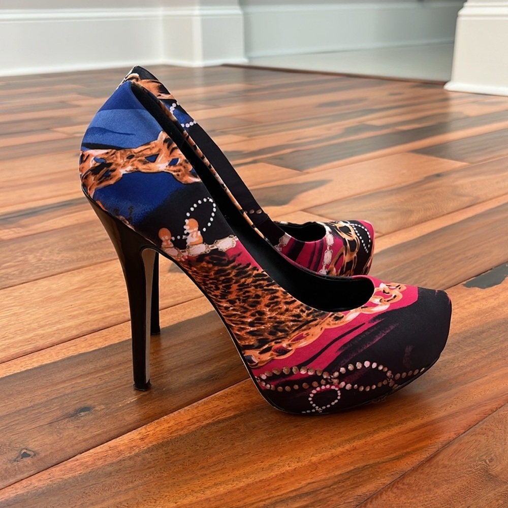 Aldo Multicolor (Black, Blue, Pink, White, Brown) Platform Heels Size 39 (8.5M)